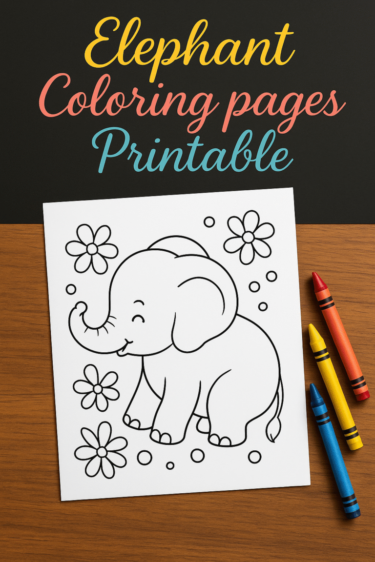 Elephant Coloring Pages Printable – Fun, Free & Perfect for Kids!
