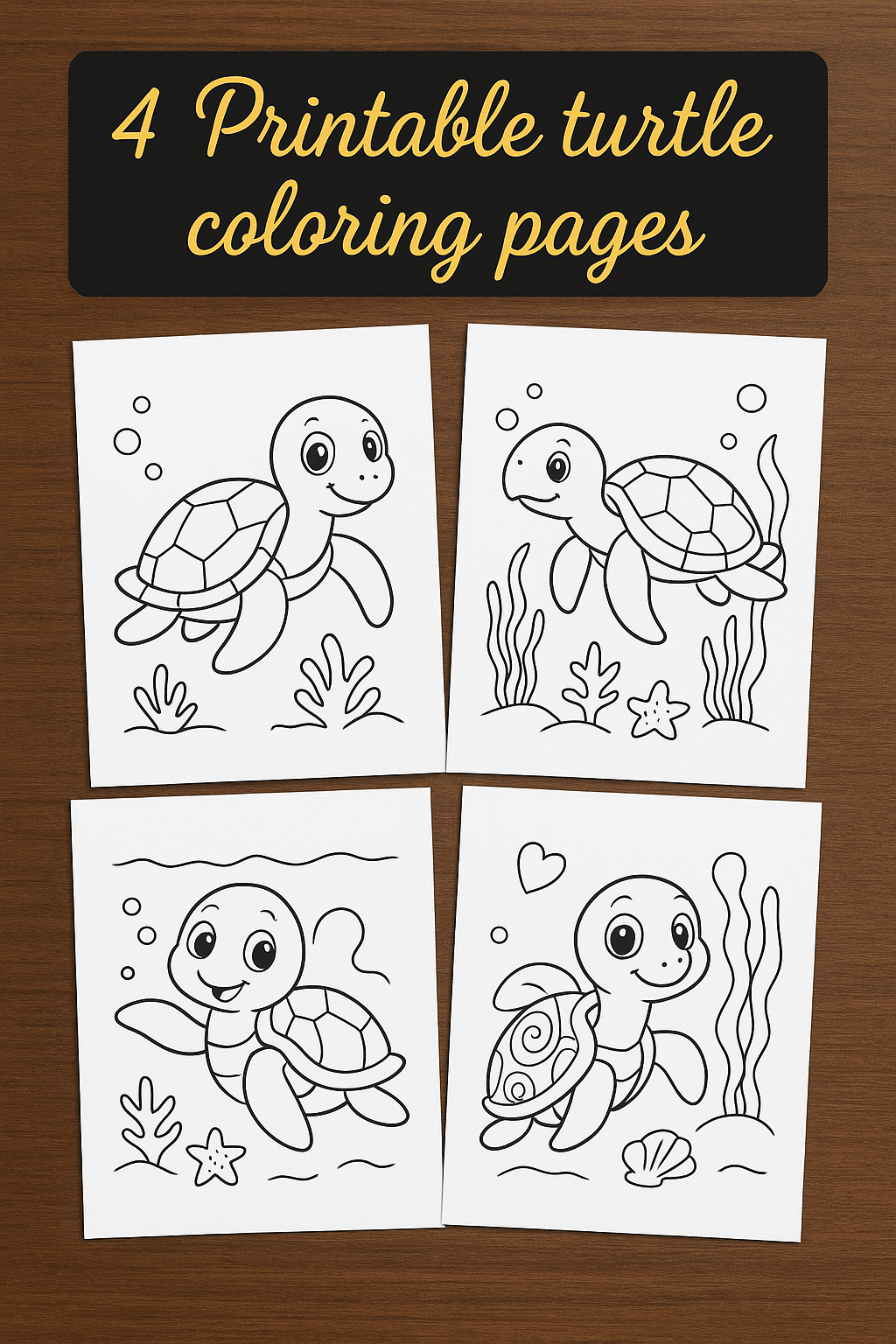 Printable Turtle Coloring Pages (Free & Fun for Kids!)