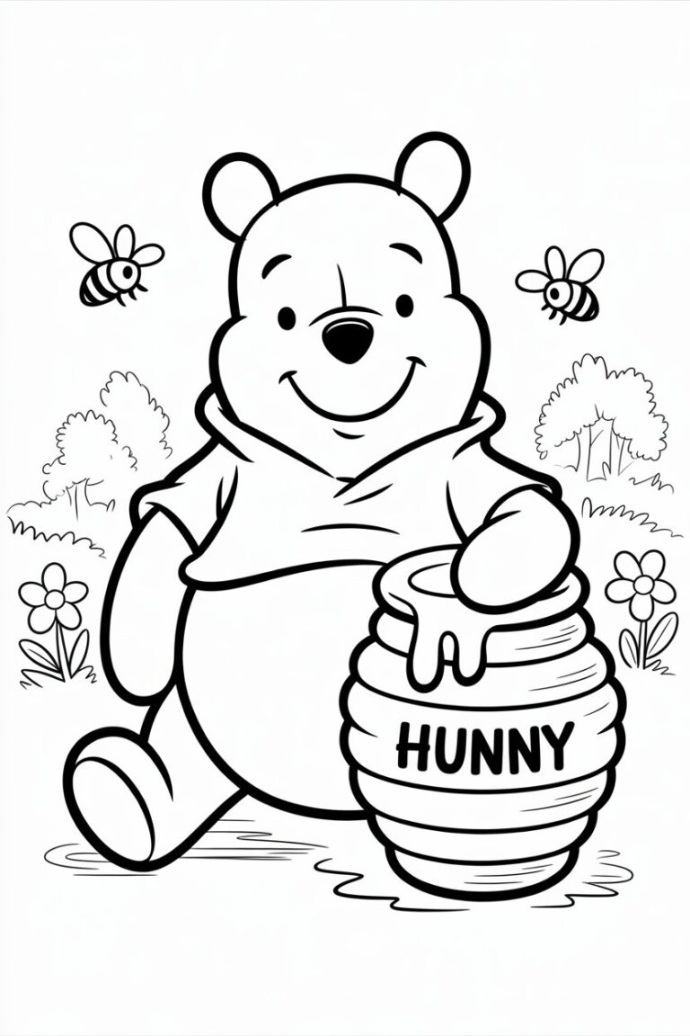 Winnie the Pooh Coloring Pages Free Printable – Fun, Calm, and Creative Time for Kids