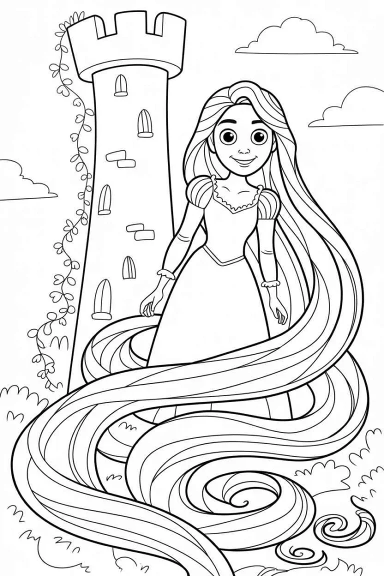 rapunzel coloring pages