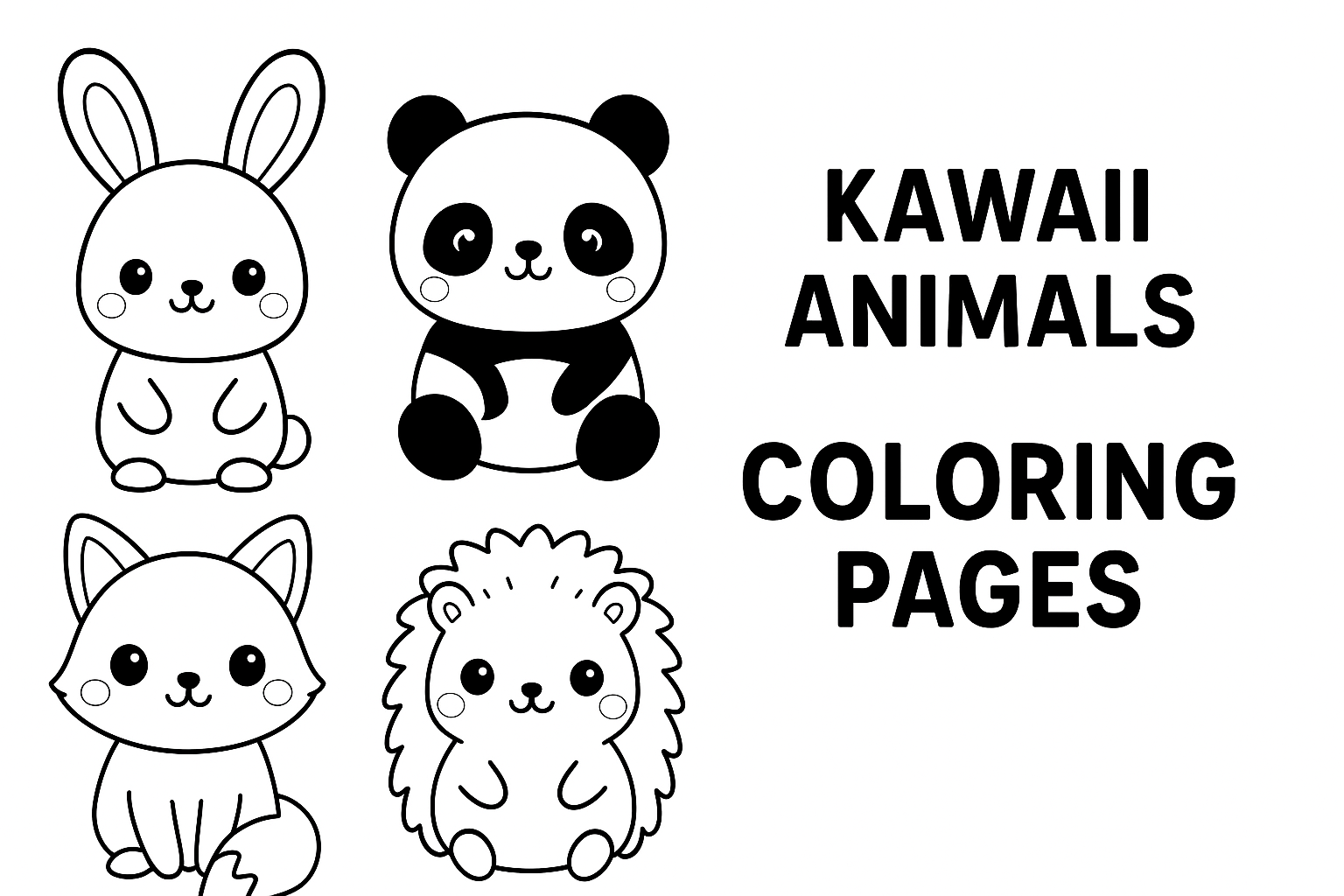 Kawaii Animals Coloring Pages: Adorable Designs to Spark Creativity