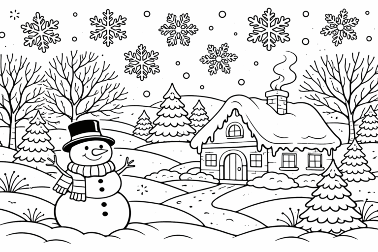 5 Fun Winter Coloring Pages Free Printable: Cozy Creativity for All Ages