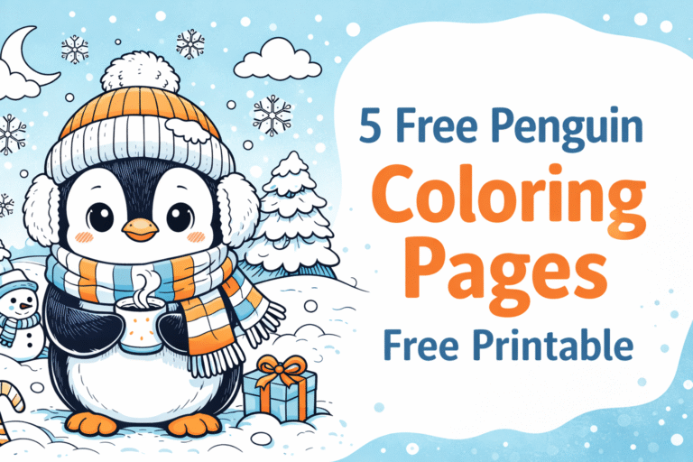 5 Free Penguin Coloring Pages Free Printable