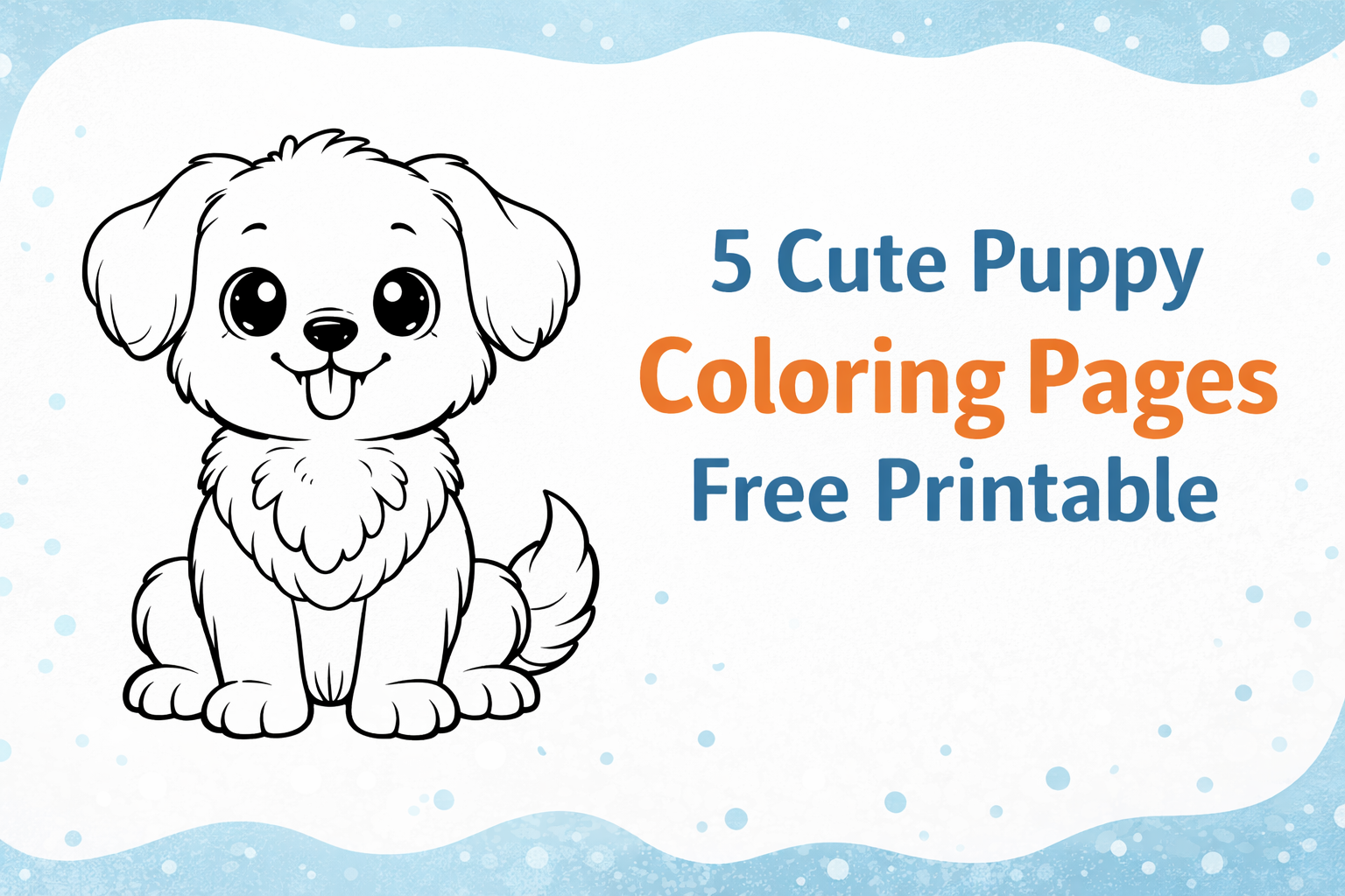 5 Cute Puppy Coloring Pages Free Printable