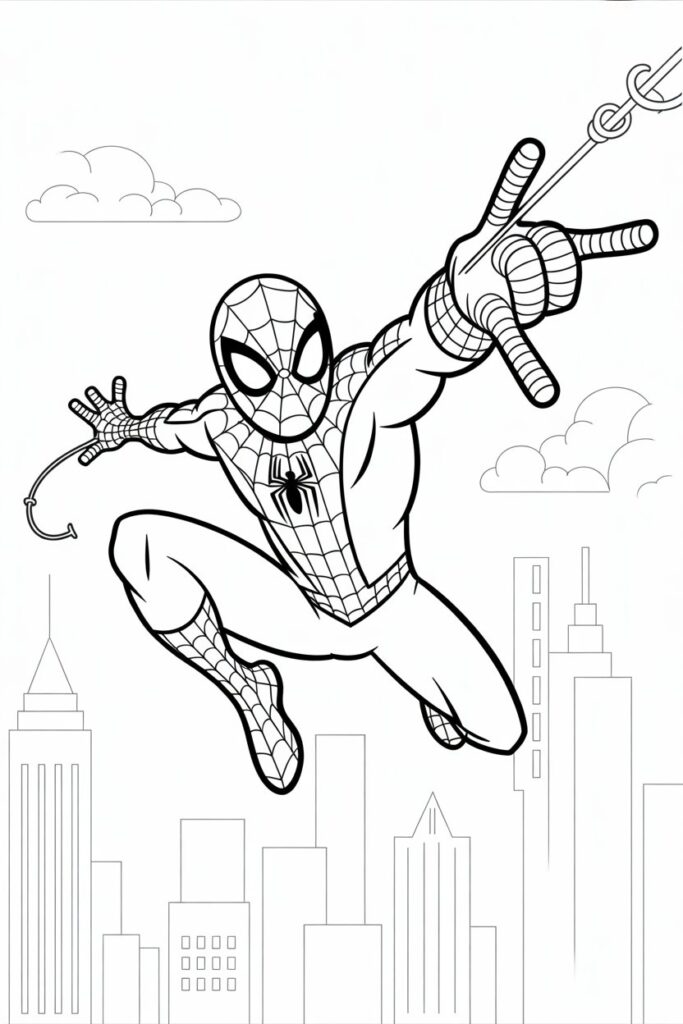 Spider man coloring pages free printable