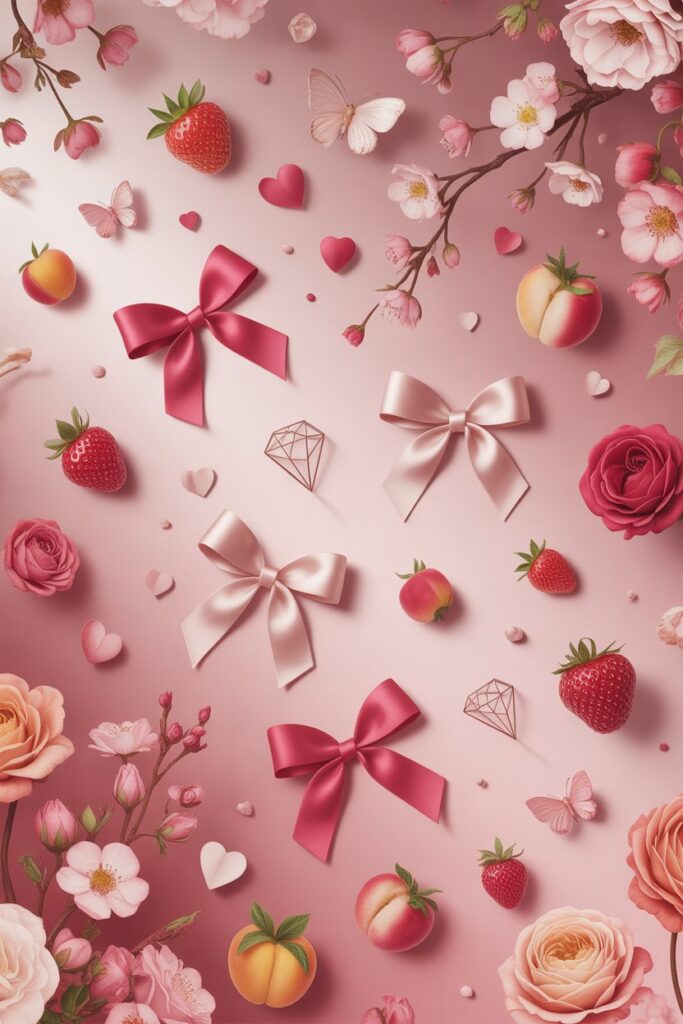 pink background aesthetic wallpaper