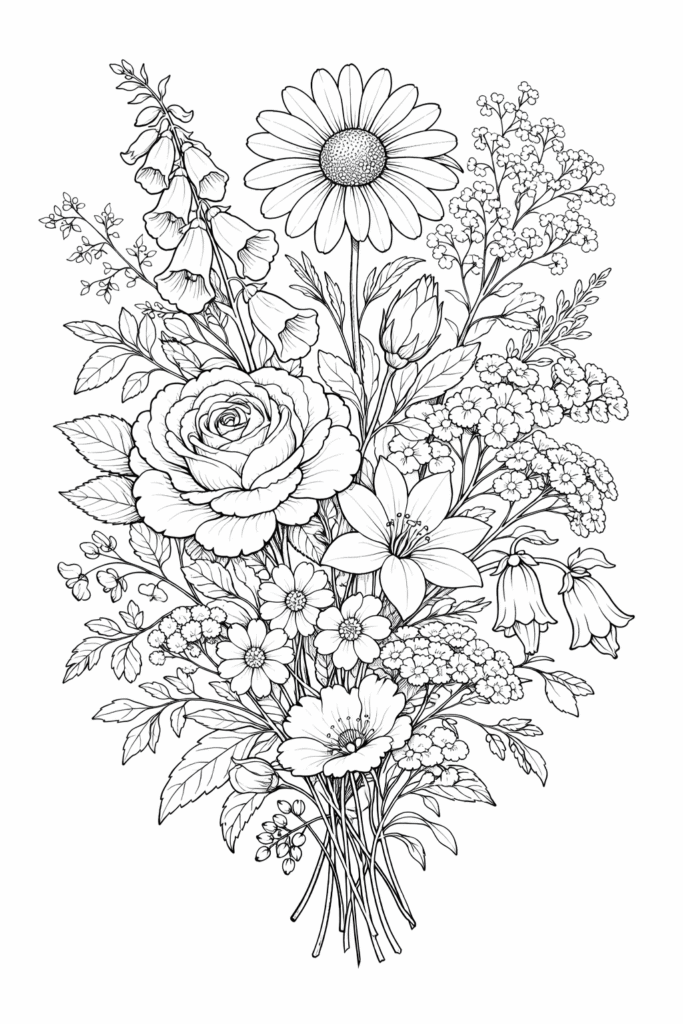 flowers coloring pages