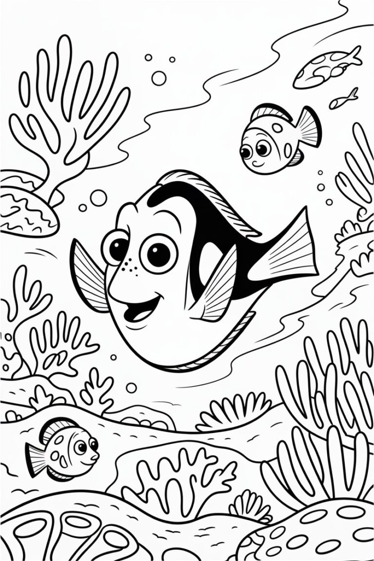 finding dory coloring pages free prinable