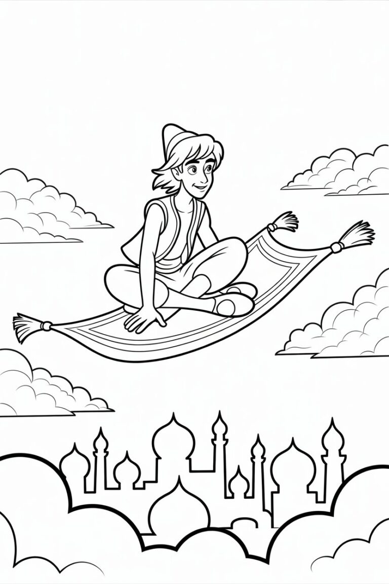 Aladin coloring pages free printable