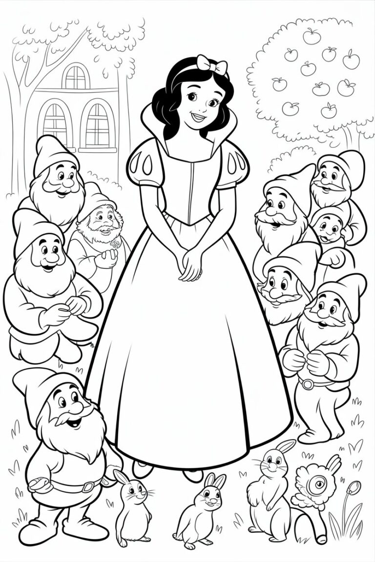 snow white coloring pages