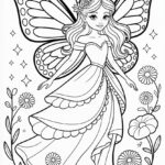 5 Princess fairy coloring pages free printable