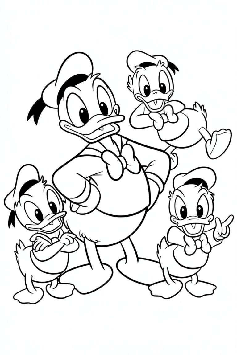 donald duck coloring pages free printable