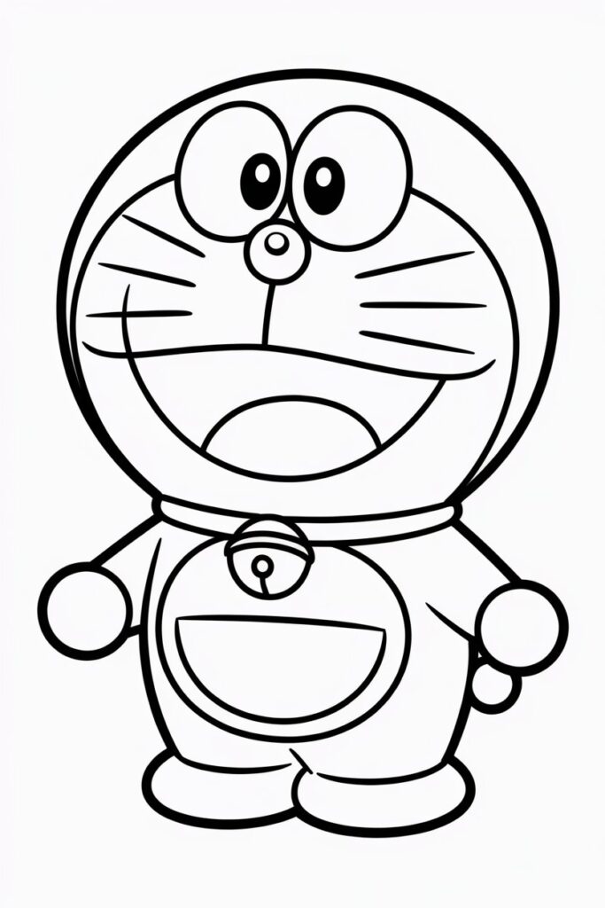 4 doraemon coloring pages free printable