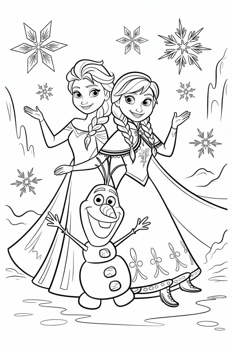 frozen coloring pages