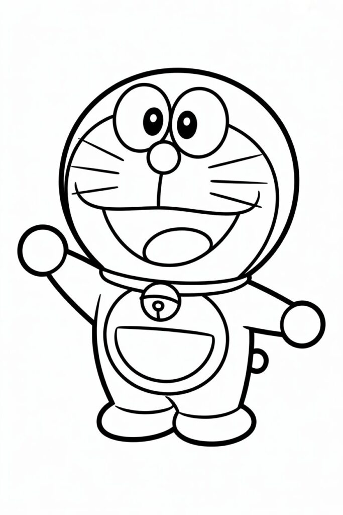 4 doraemon coloring pages free printable