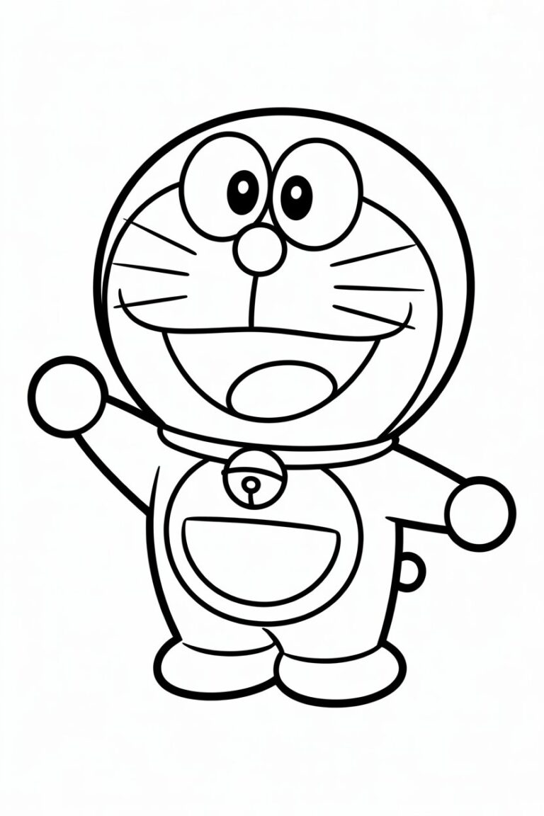 4 doraemon coloring pages free printable