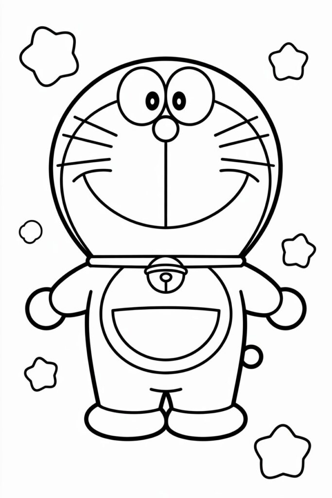 4 doraemon coloring pages free printable