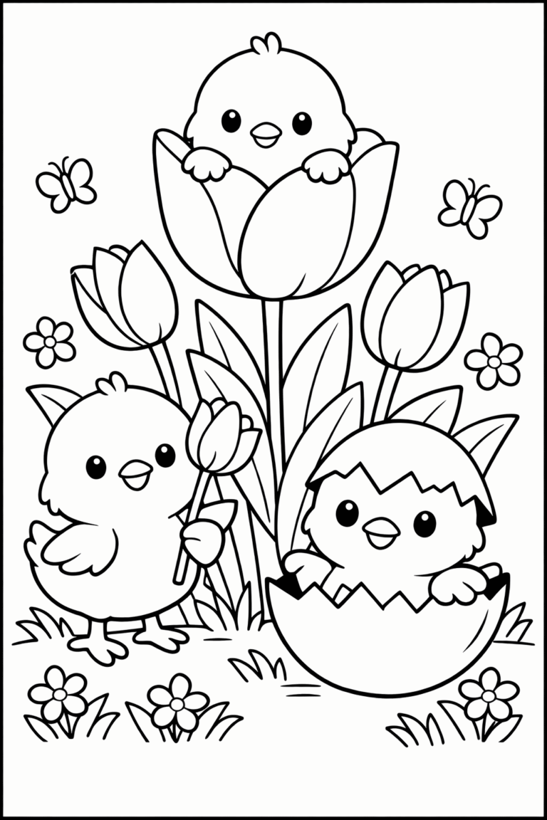 cute chicks coloring pages free printable