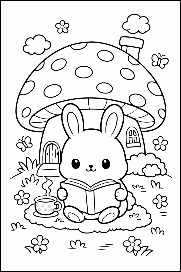 cute bunny coloring pages free printable