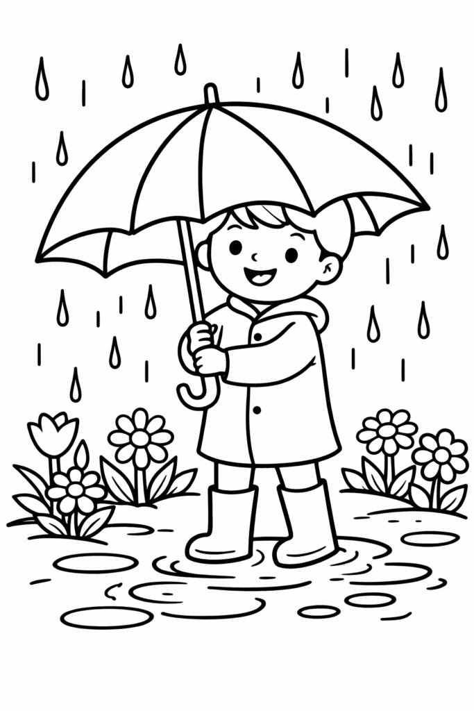 5 Spring coloring pages free printable