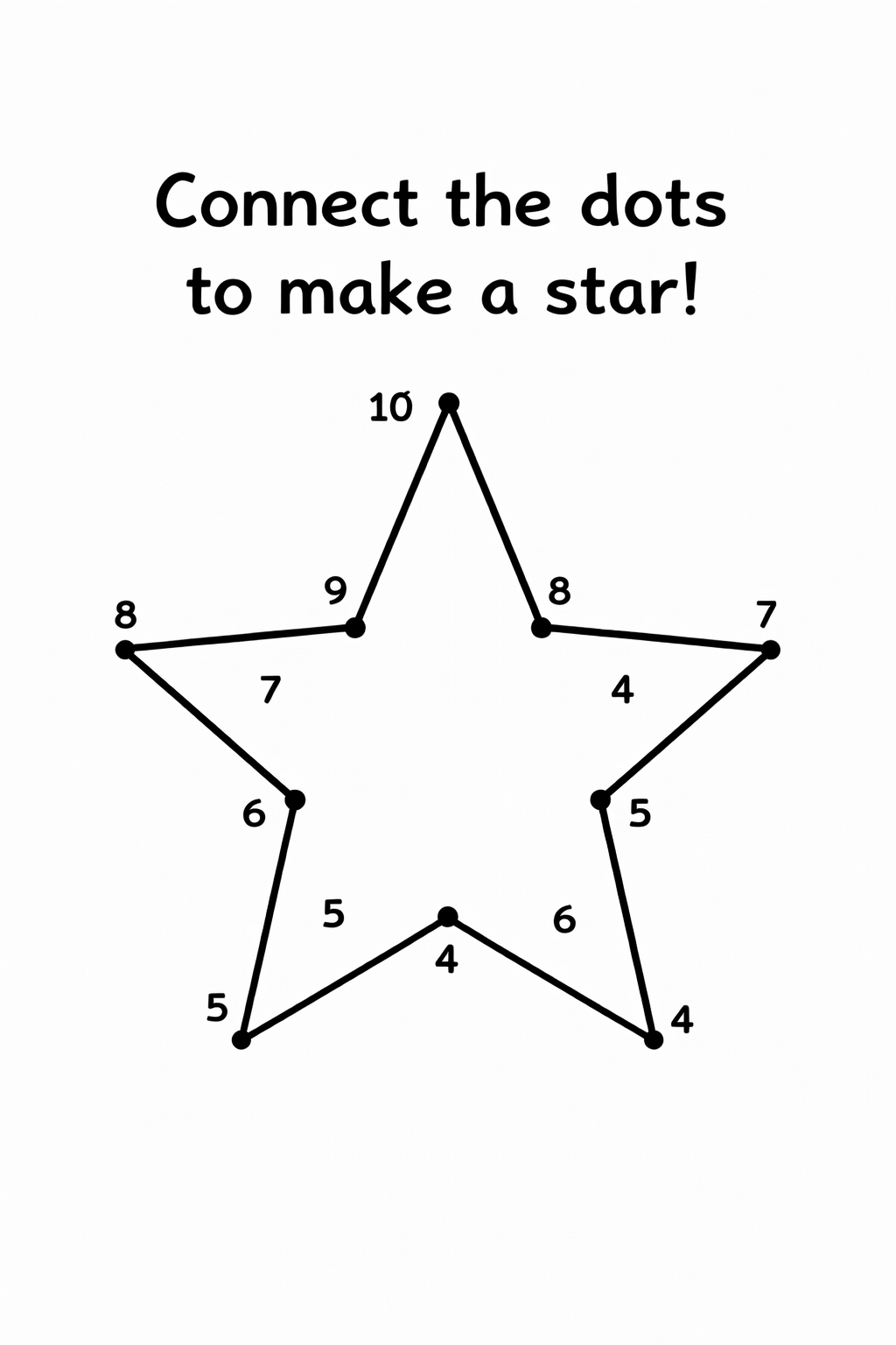 5 Connect the dots activity coloring pages free printable