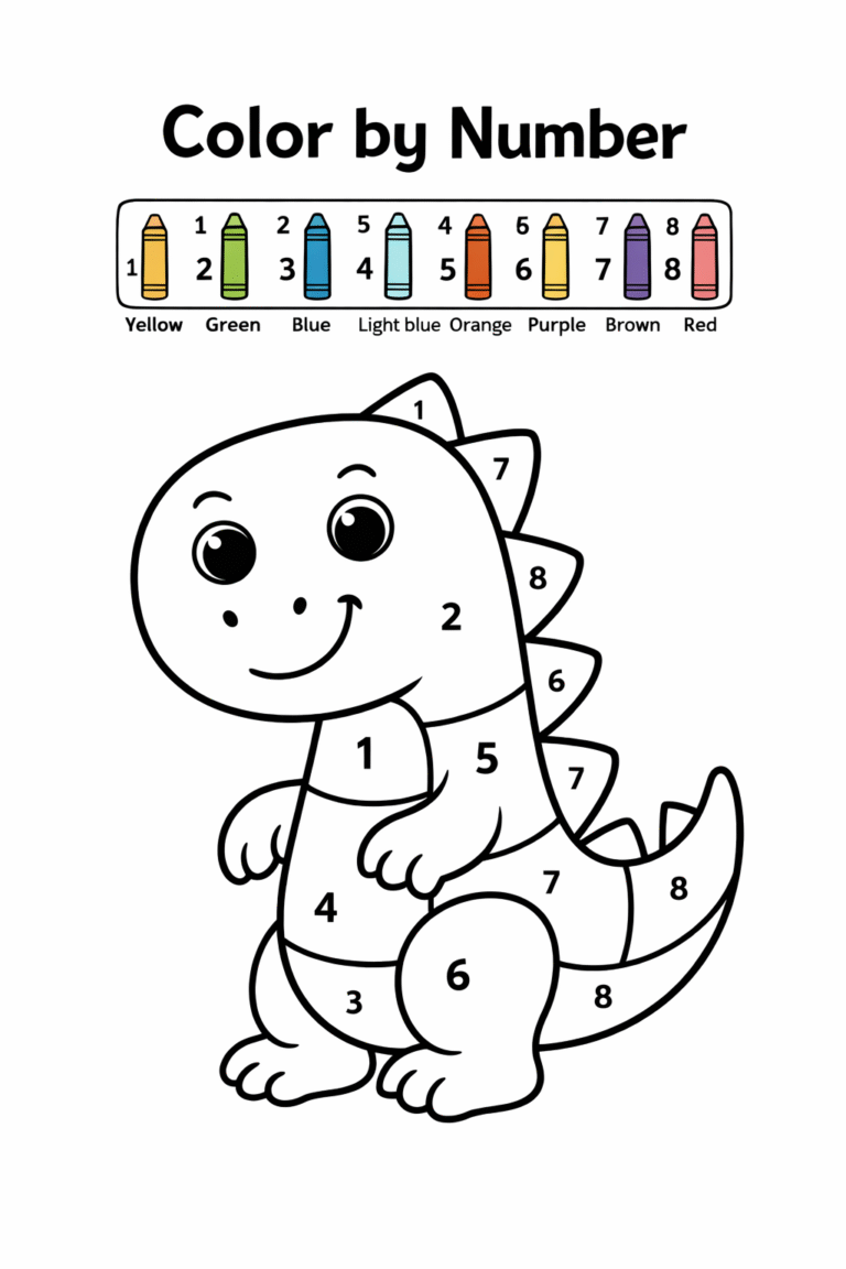 5 Color by Numbers Activity Pages Free Printable