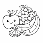 5 Fruits Coloring Pages Free Printable
