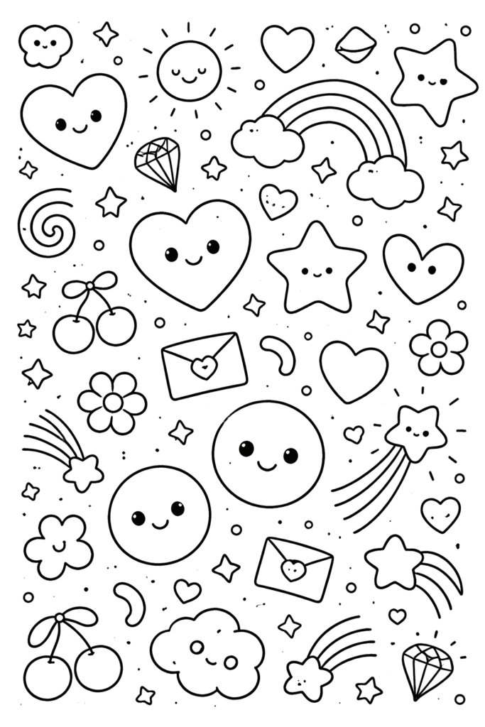doodle coloring pages free printable