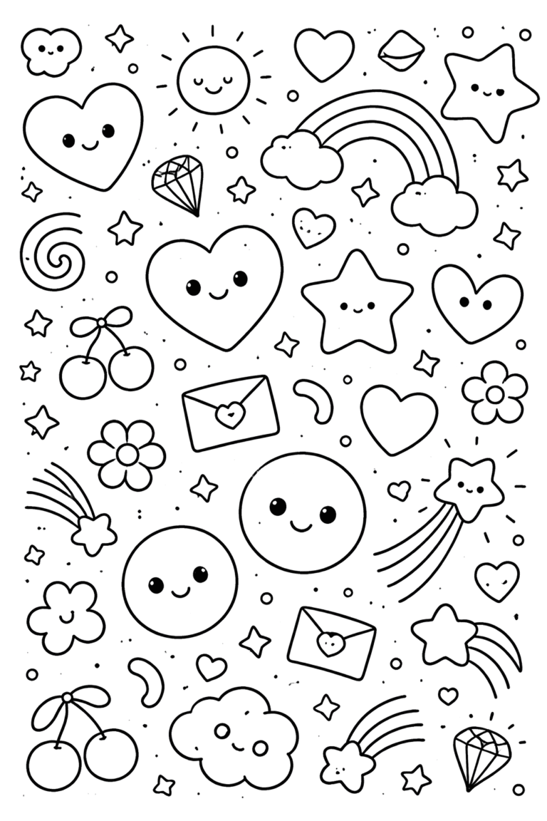 doodle coloring pages free printable