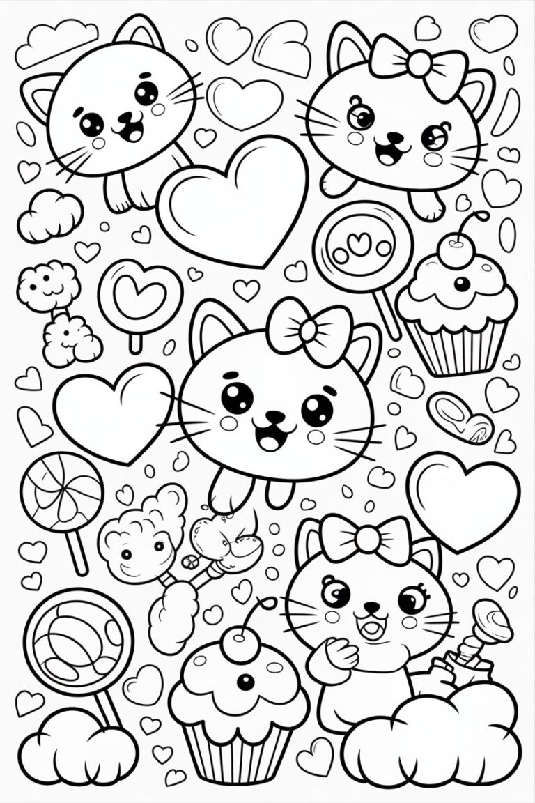Hello kitty coloring pages free printable
