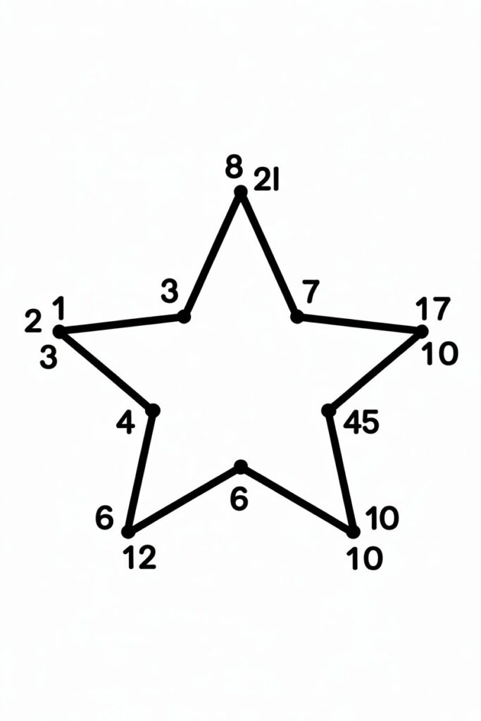 5 Connect the dots activity coloring pages free printable