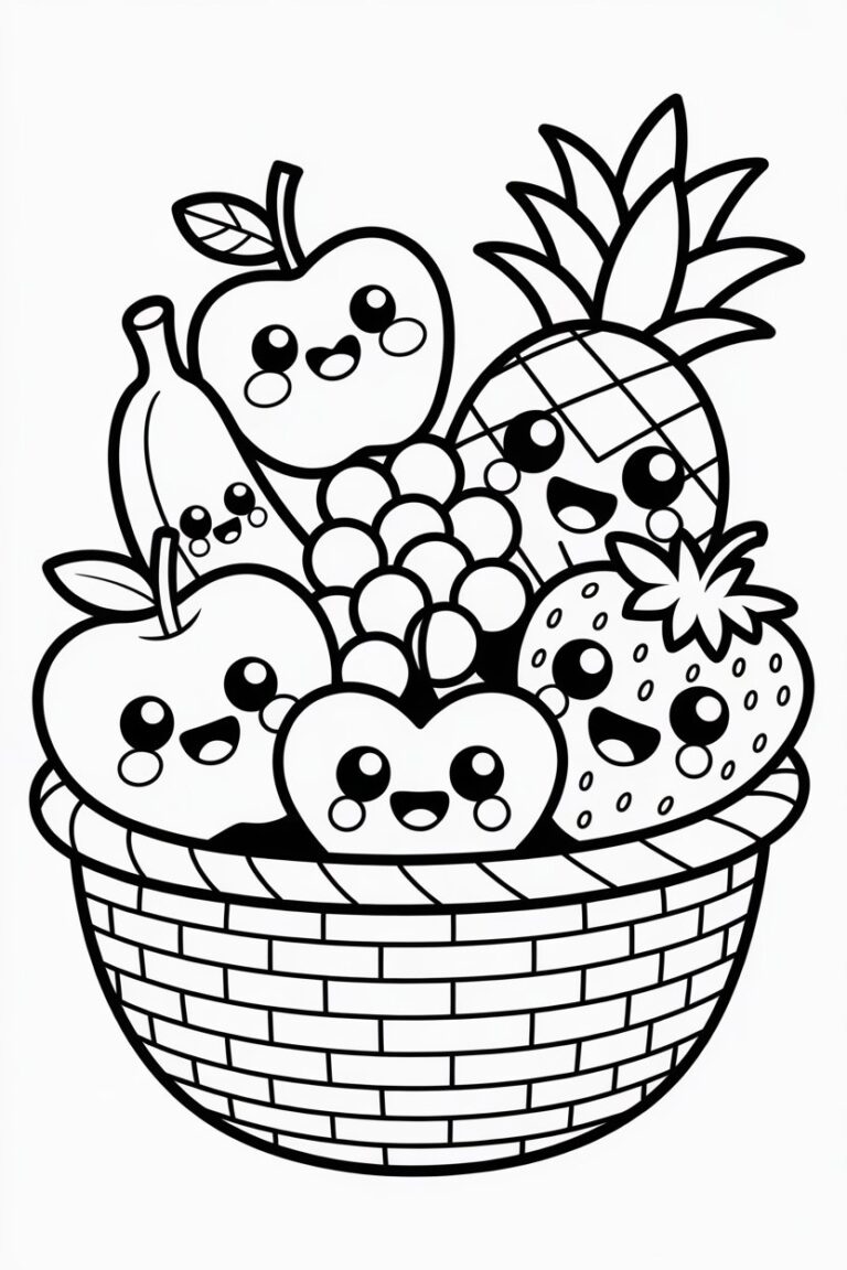 Fruits coloring pages