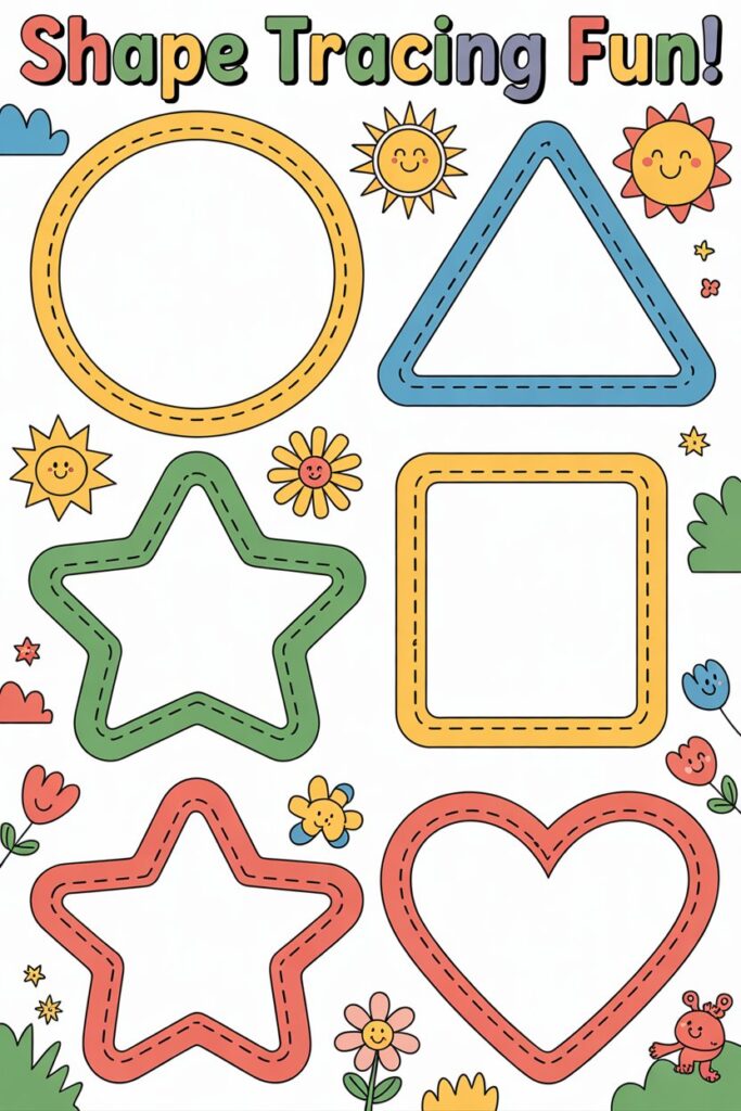 shapes tracing worksheets free printable