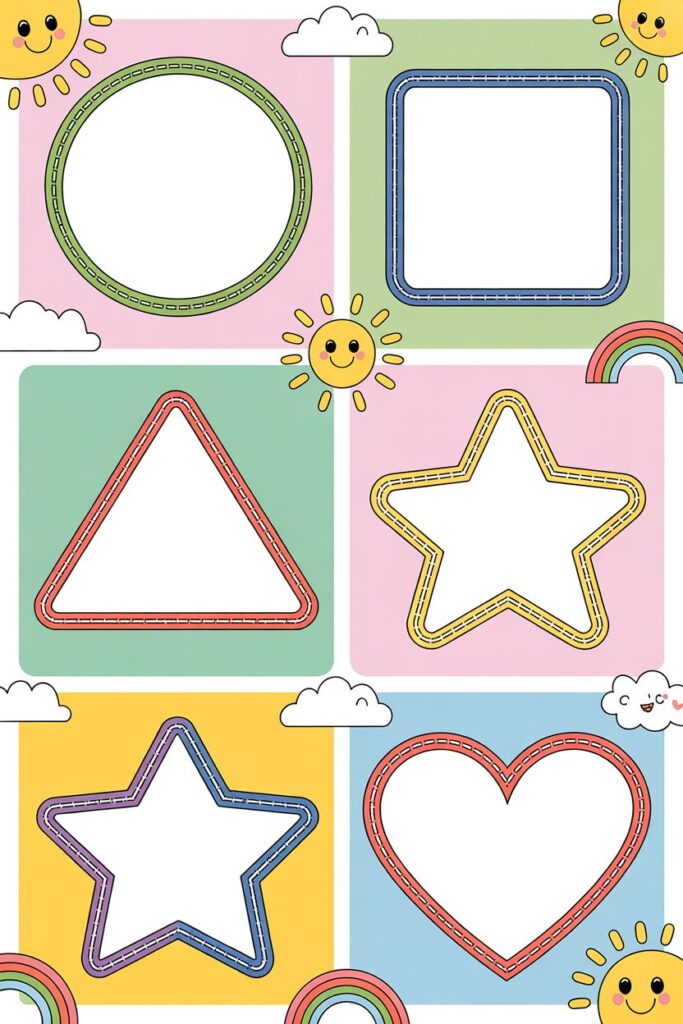 shapes tracing worksheets free printable