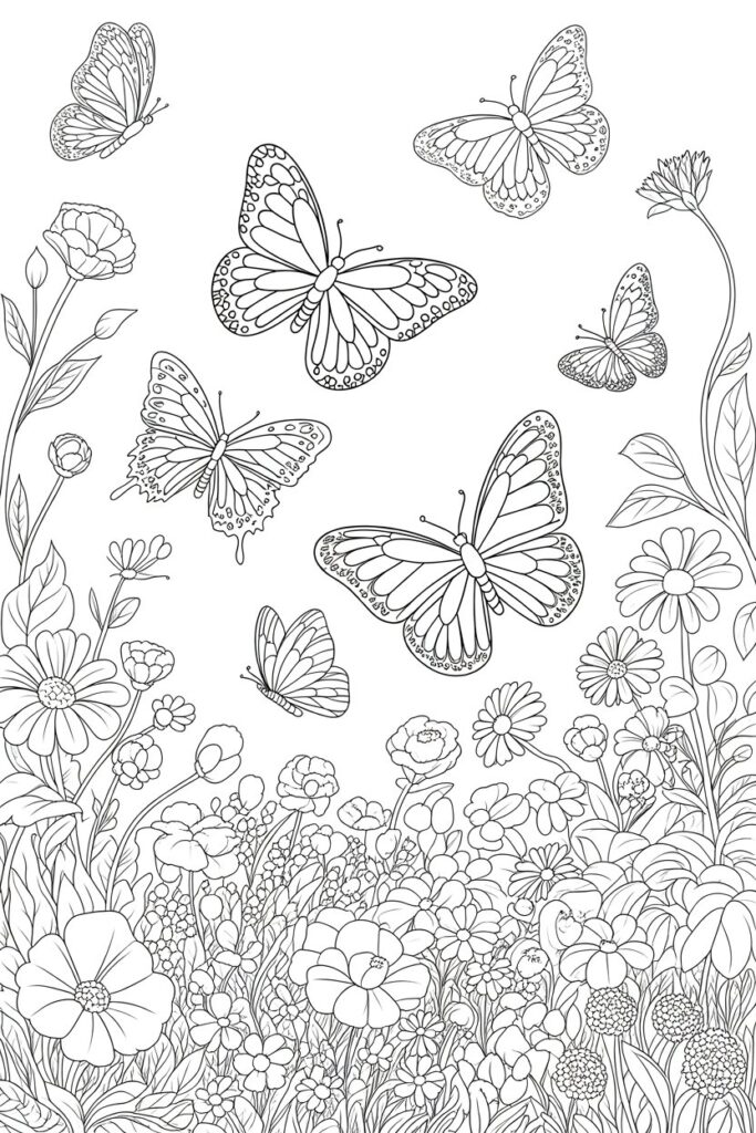 butterfly coloring pages free printable