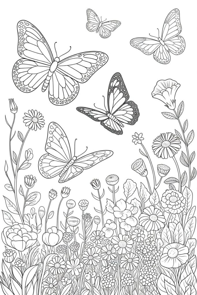 butterfly coloring pages free printable
