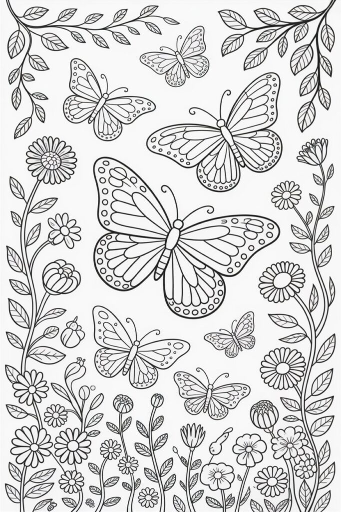 butterfly coloring pages free printable