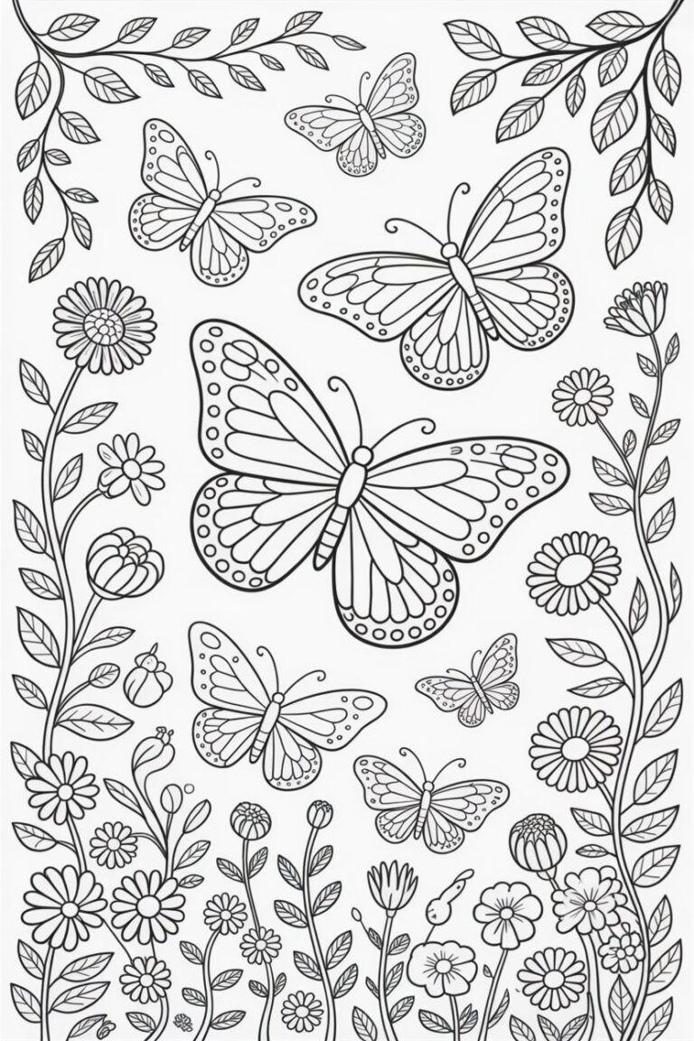 butterfly coloring pages free printable