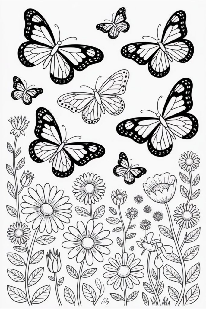 butterfly coloring pages free printable