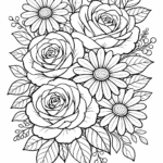 Flowers coloring pages free printable