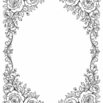 Floral frames coloring pages free printable