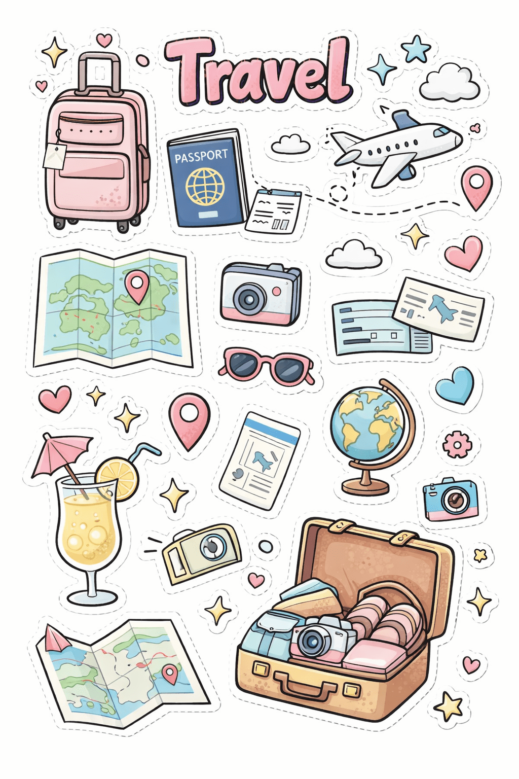 free printable doodle stickers sheets