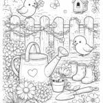 beautiful peaceful garden coloring pages