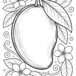 5 Mango coloring pages free printable