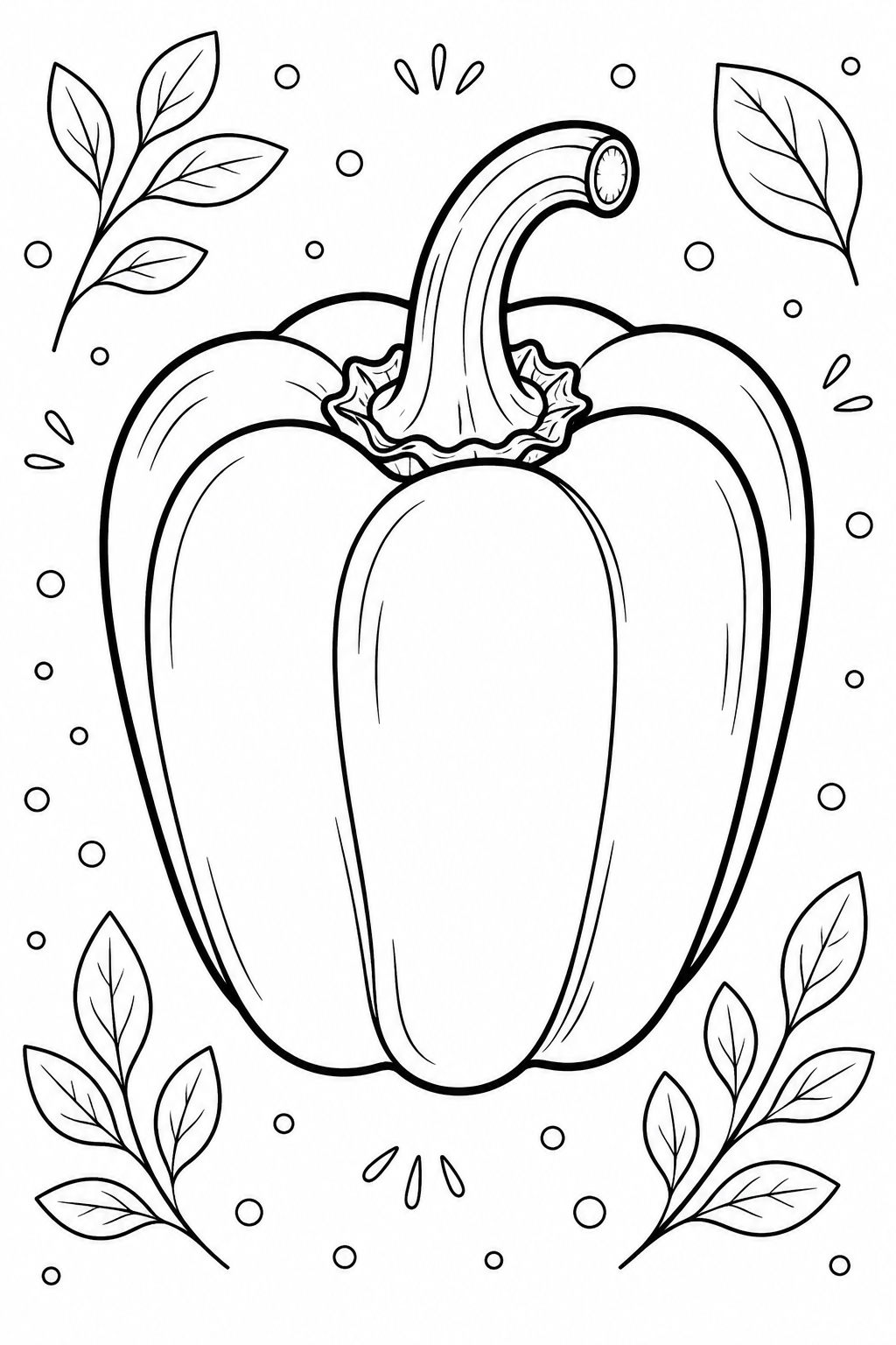 6 Capsicum coloring pages free printable 