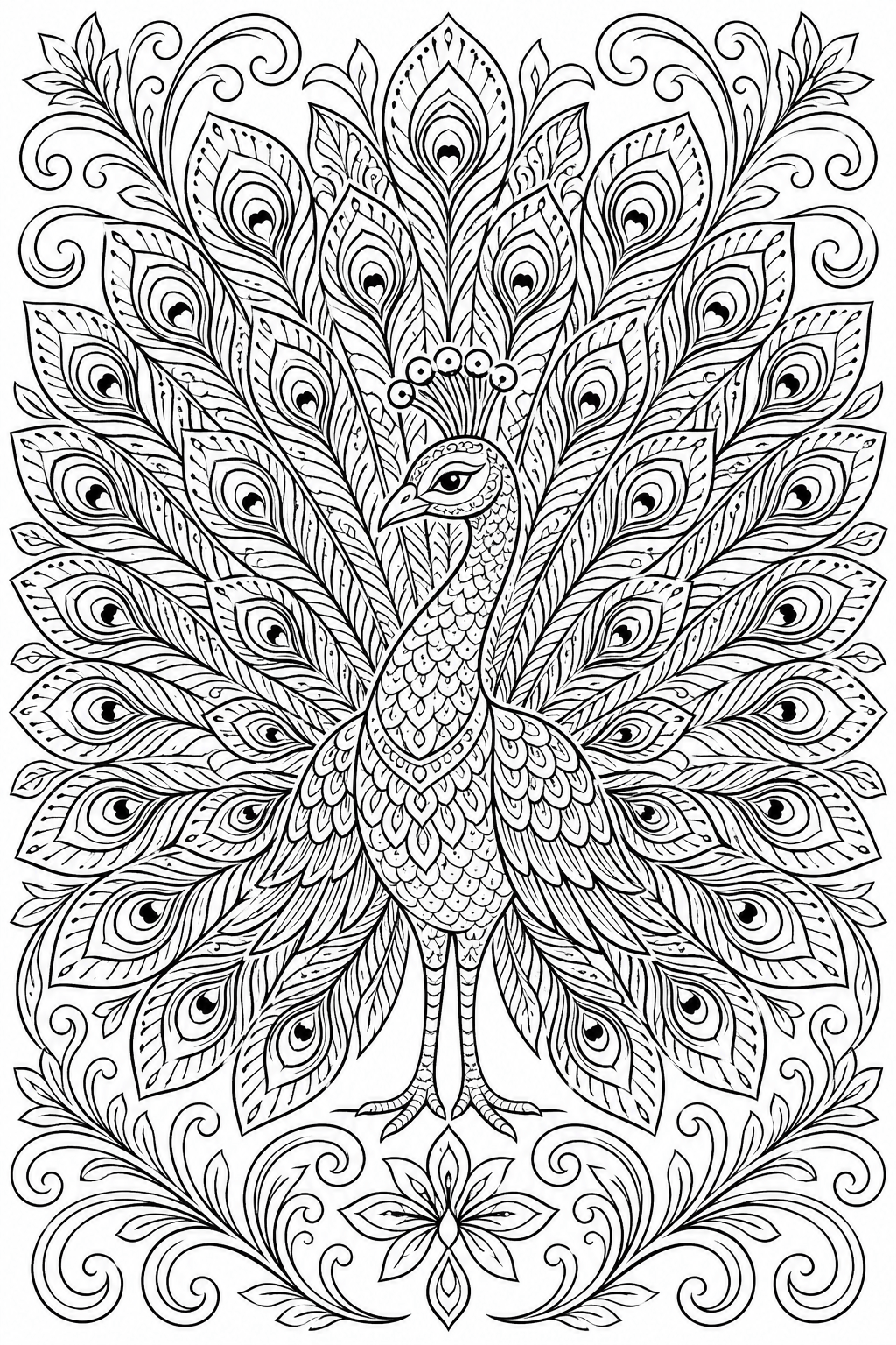 peacock coloring pages free printable