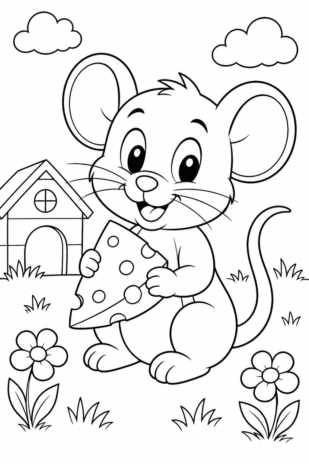 mouse coloring pages free printable