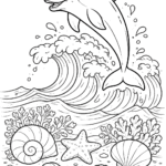cute dolphin coloring pages free printable