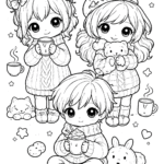 cute charcter coloring pages free printable