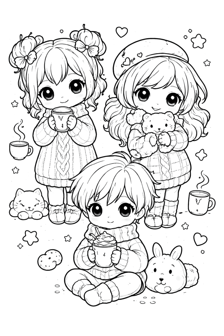 cute charcter coloring pages free printable